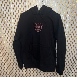 Shane Dawson x Jeffree star logo pink pig black hoodie size M